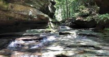 Rock ledges in Hocking Hills State Park