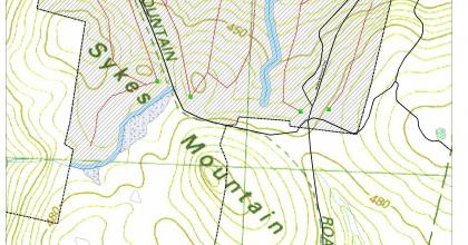 A map of the proposed harvest area