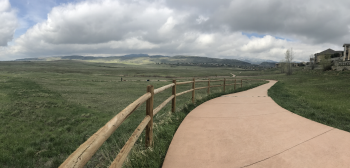 A trail winding through a prairie
