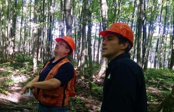Gogebic County Forestry and Parks Commission and the Gogebic Conservation District touring the GEMS site. 