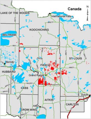 Blandin Forestry Land Map