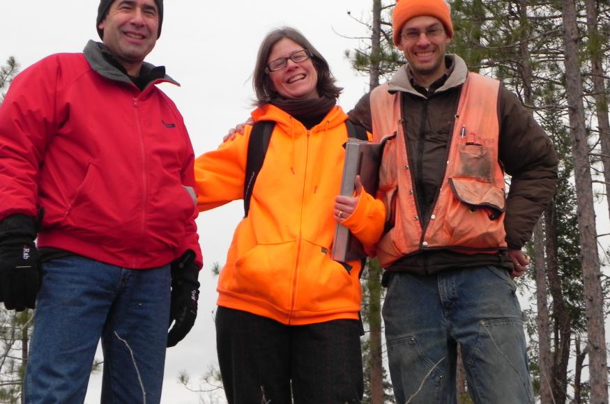 Project leaders from TNC - Mark White, Meredith Cornett, and Chris Dunham. 