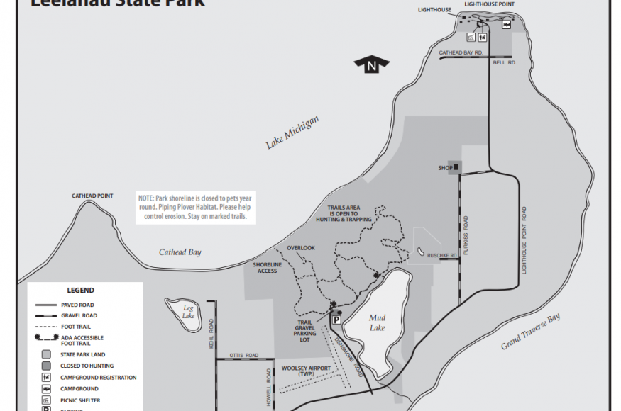 Map of Leelanau State Park