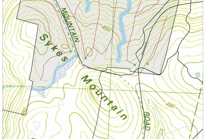 A map of the proposed harvest area