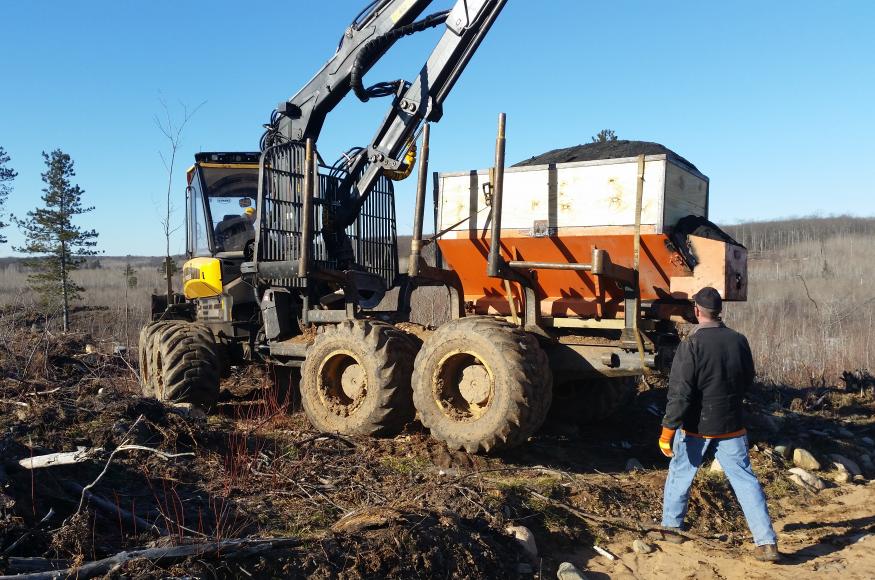 Florence County created a wood ash spreader for use in this project. 